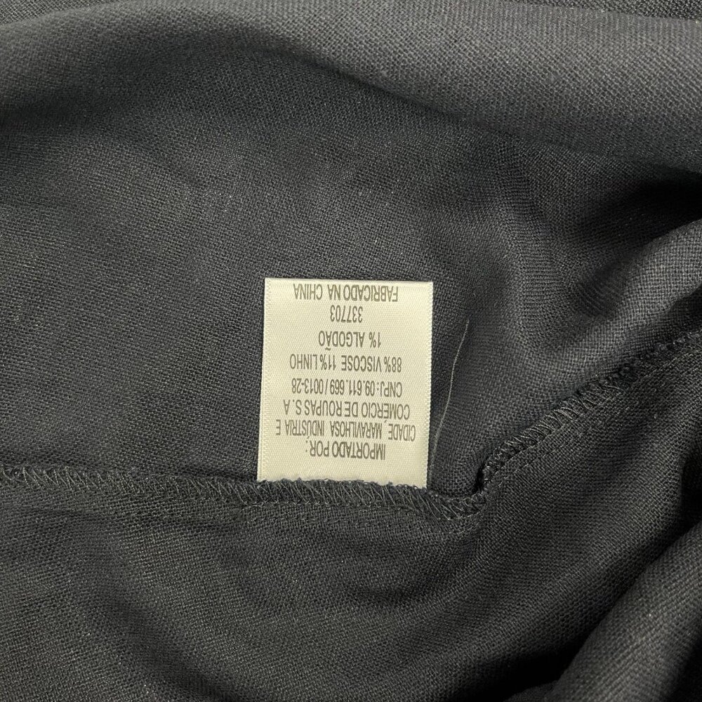 NWOT Farm Rio Linen Blend Black Sleeveless Maxi Dress Size L - Picture 9 of 12